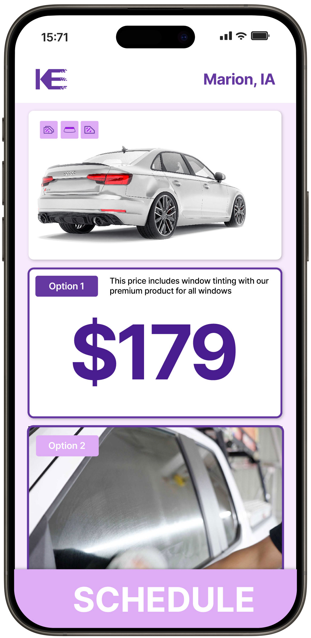 View Affordable Car Window Tinting Rates in Marion, Iowa