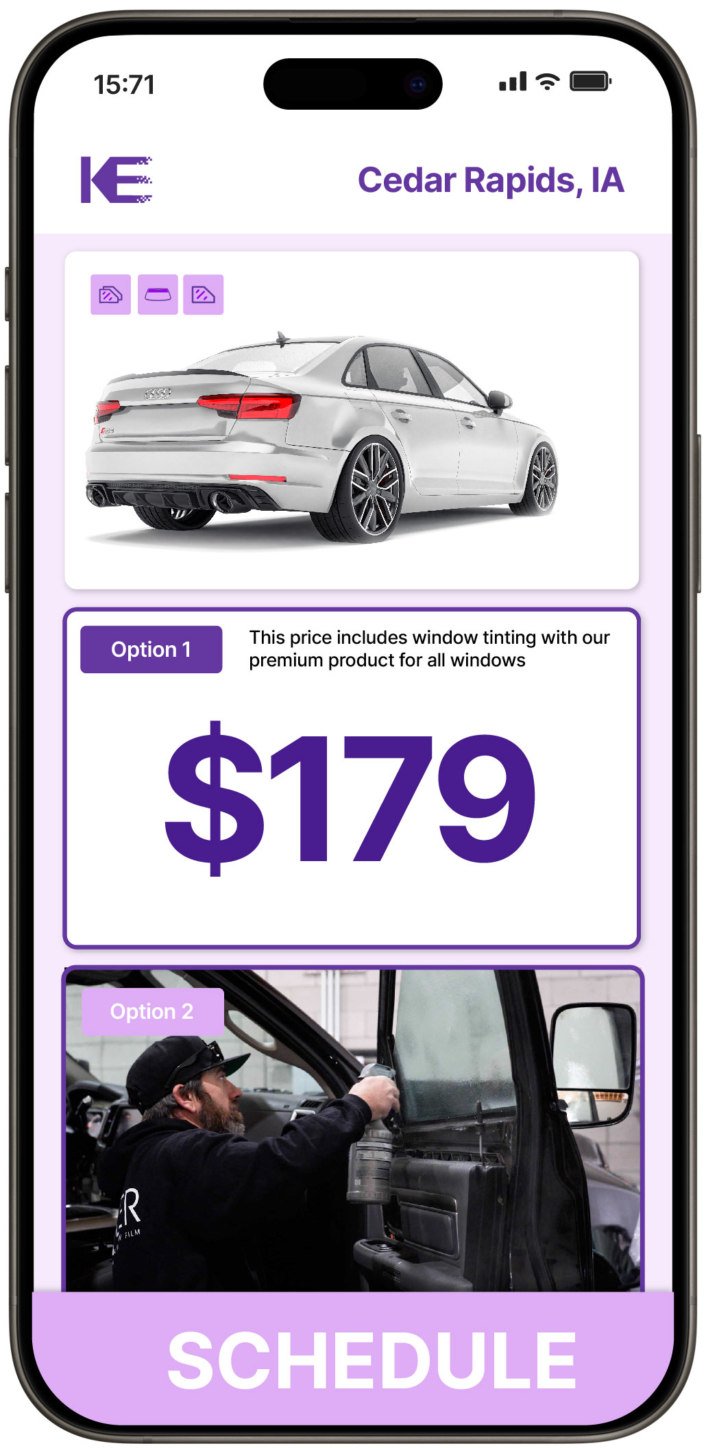 View Reasonable Car Window Tinting Prices in Cedar Rapids, Iowa