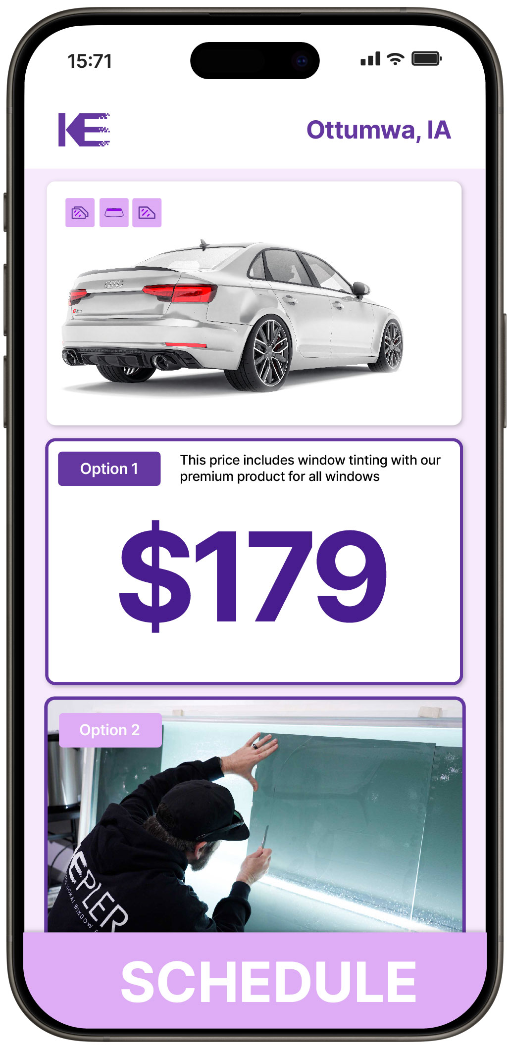 View Affordable Car Window Tinting Costs in Ottumwa, Iowa