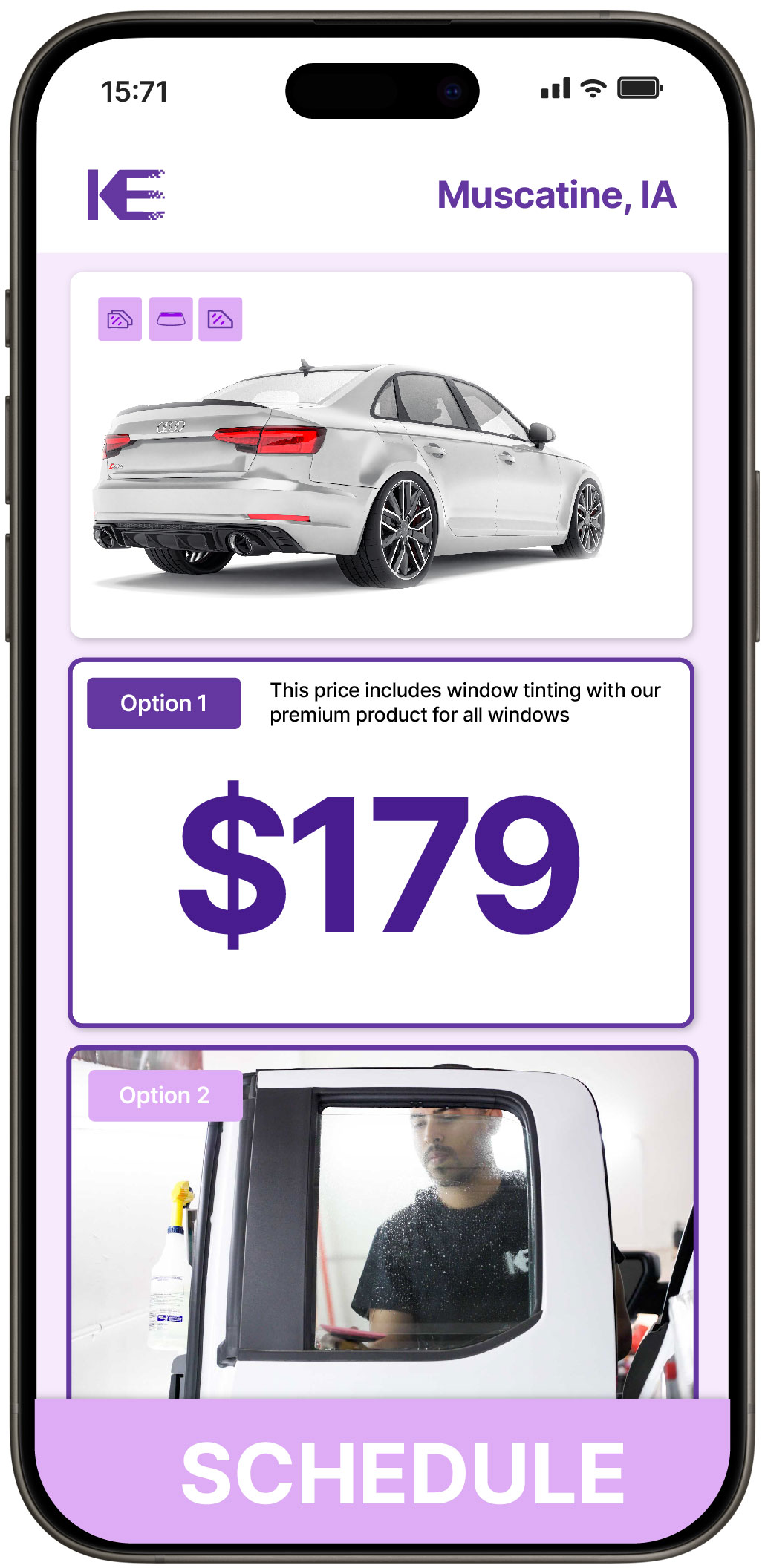 View Reasonable Car Window Tinting Rates in Muscatine, Iowa