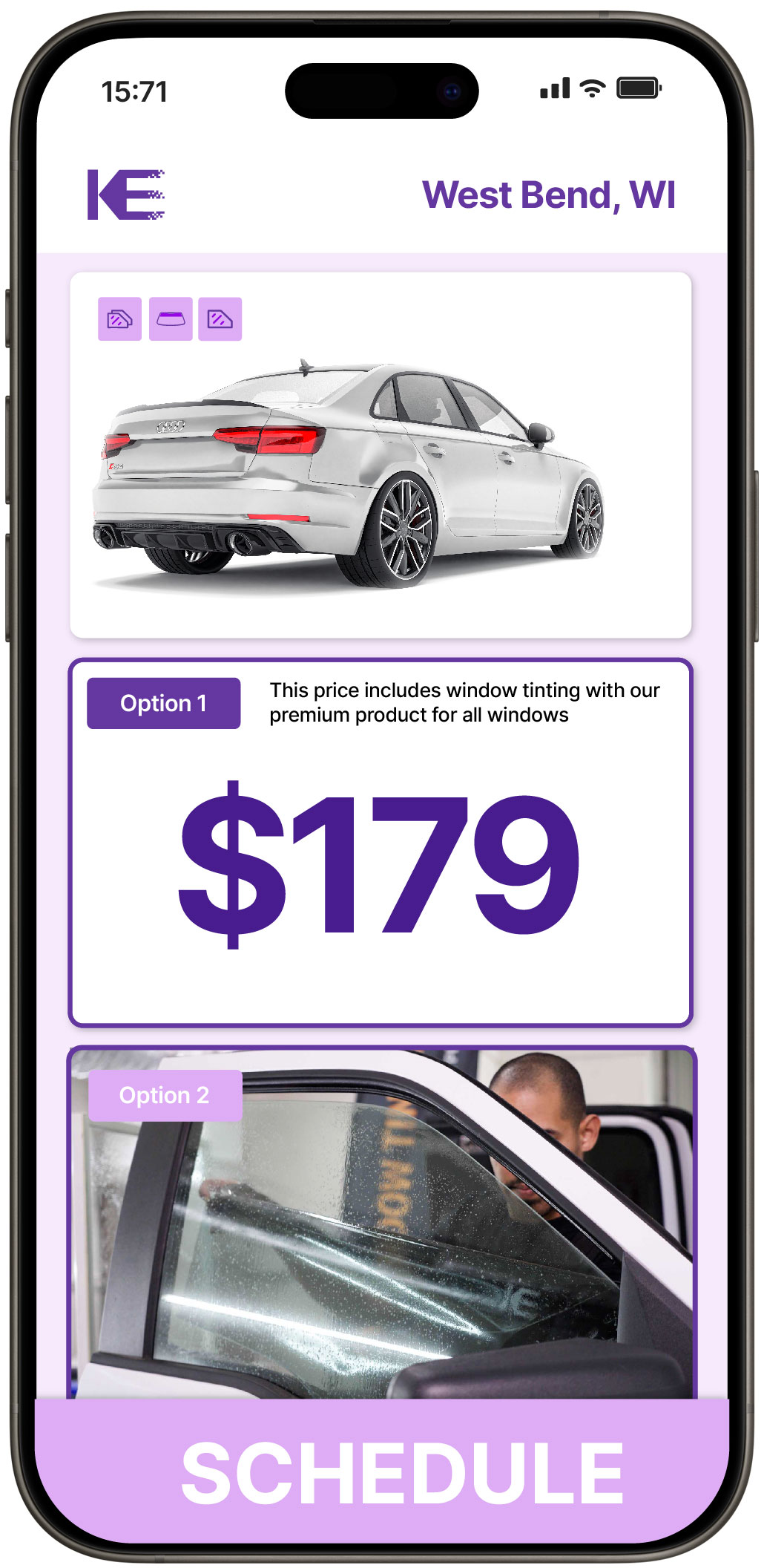 View Affordable Car Window Tinting Prices in West Bend, Wisconsin
