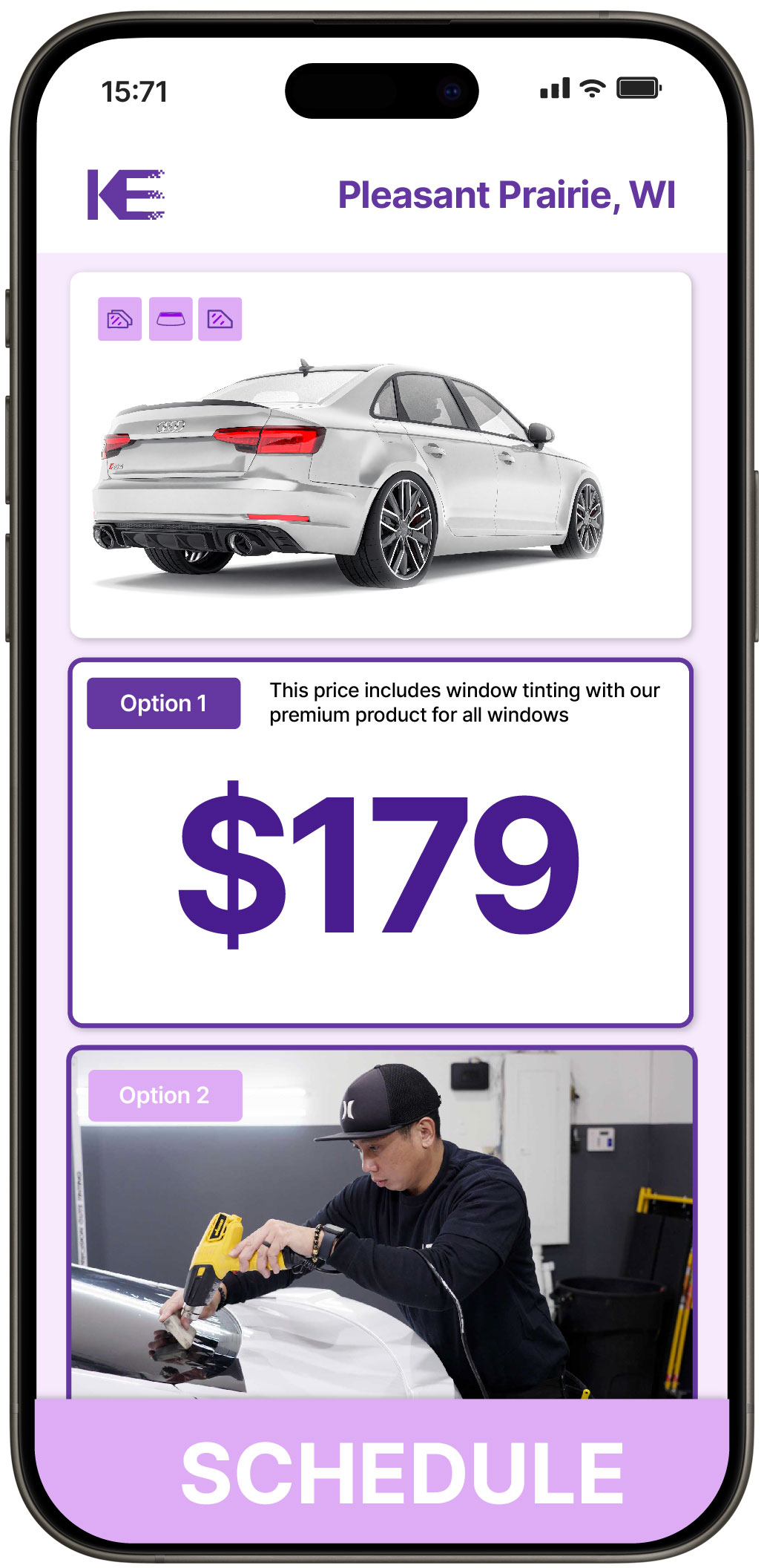 View Competitive Car Window Tinting Costs in Pleasant Prairie, Wisconsin