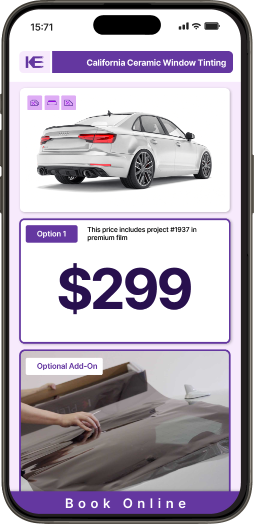 View Competitive Car Window Tinting Prices in California