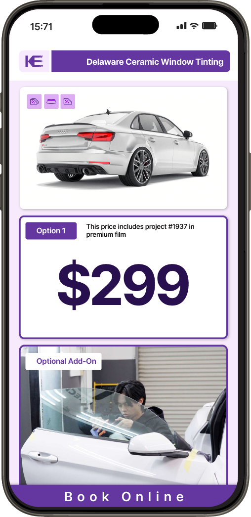 View Competitive Car Window Tinting Prices in Delaware