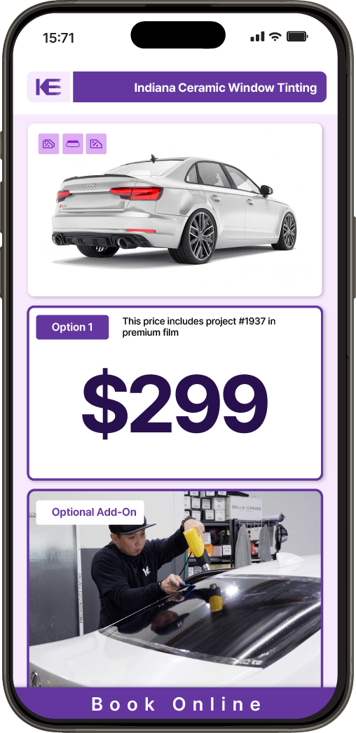 View Competitive Car Window Tinting Prices in Indiana