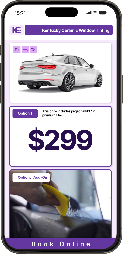 View Competitive Car Window Tinting Prices in Kentucky