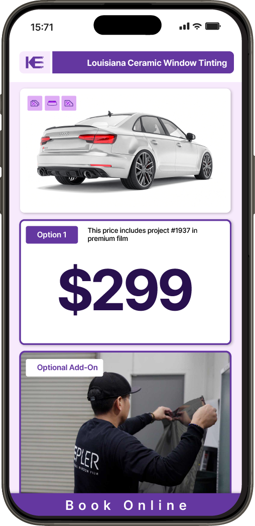 View Competitive Car Window Tinting Prices in Louisiana