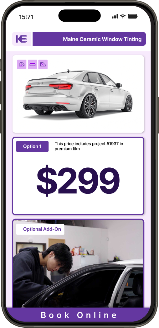 View Competitive Car Window Tinting Prices in Maine