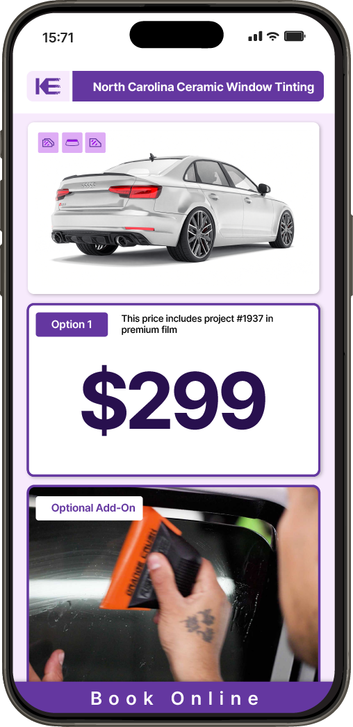 View Competitive Car Window Tinting Prices in North Carolina