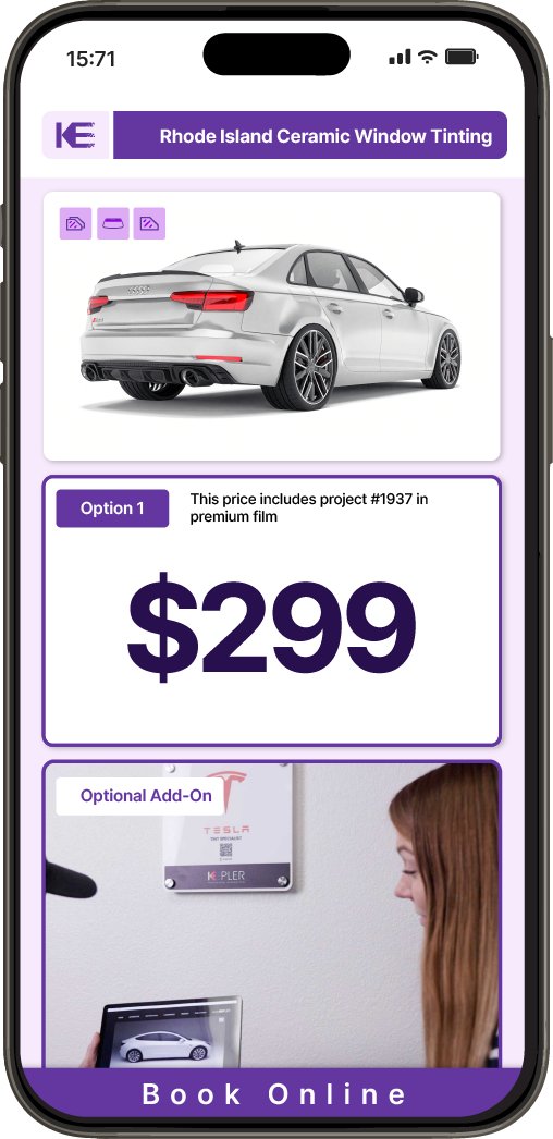 View Competitive Car Window Tinting Prices in Rhode Island