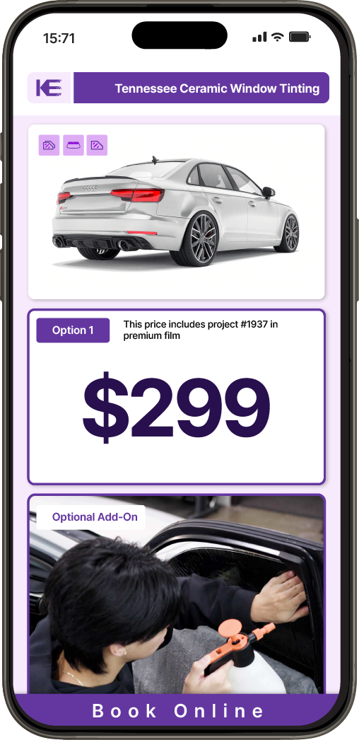 View Competitive Car Window Tinting Prices in Tennessee