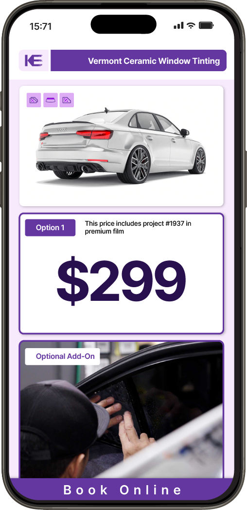 View Competitive Car Window Tinting Prices in Vermont