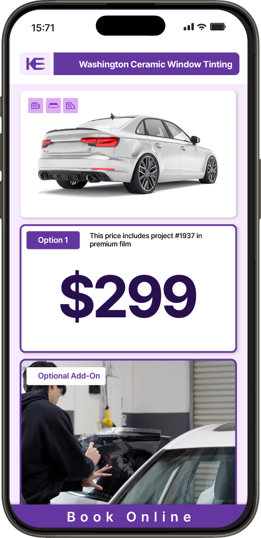 View Competitive Car Window Tinting Prices in Washington