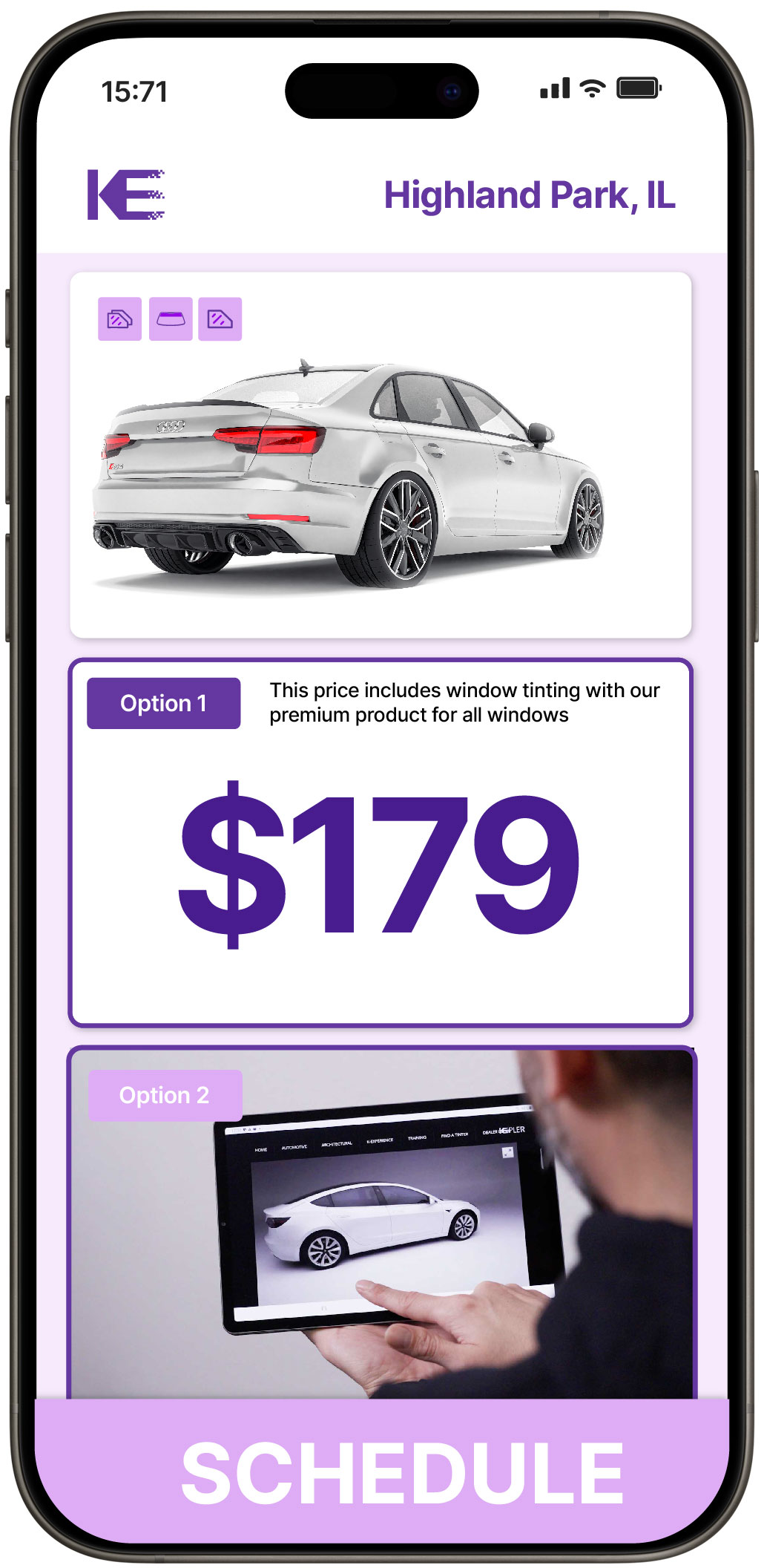 View Competitive Car Window Tinting Rates in Highland Park, Illinois