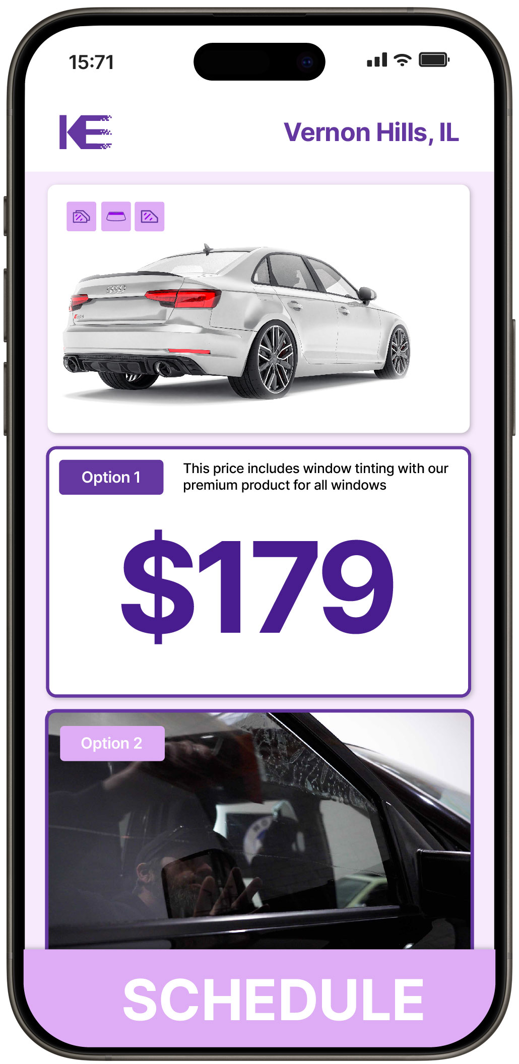 View Affordable Car Window Tinting Rates in Vernon Hills, Illinois