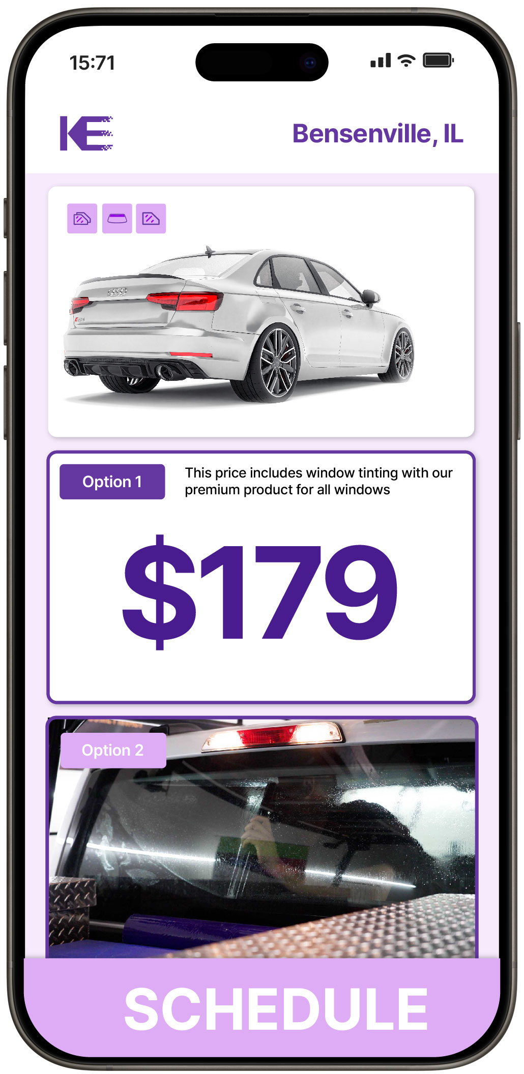 View Competitive Car Window Tinting Prices in Bensenville, Illinois