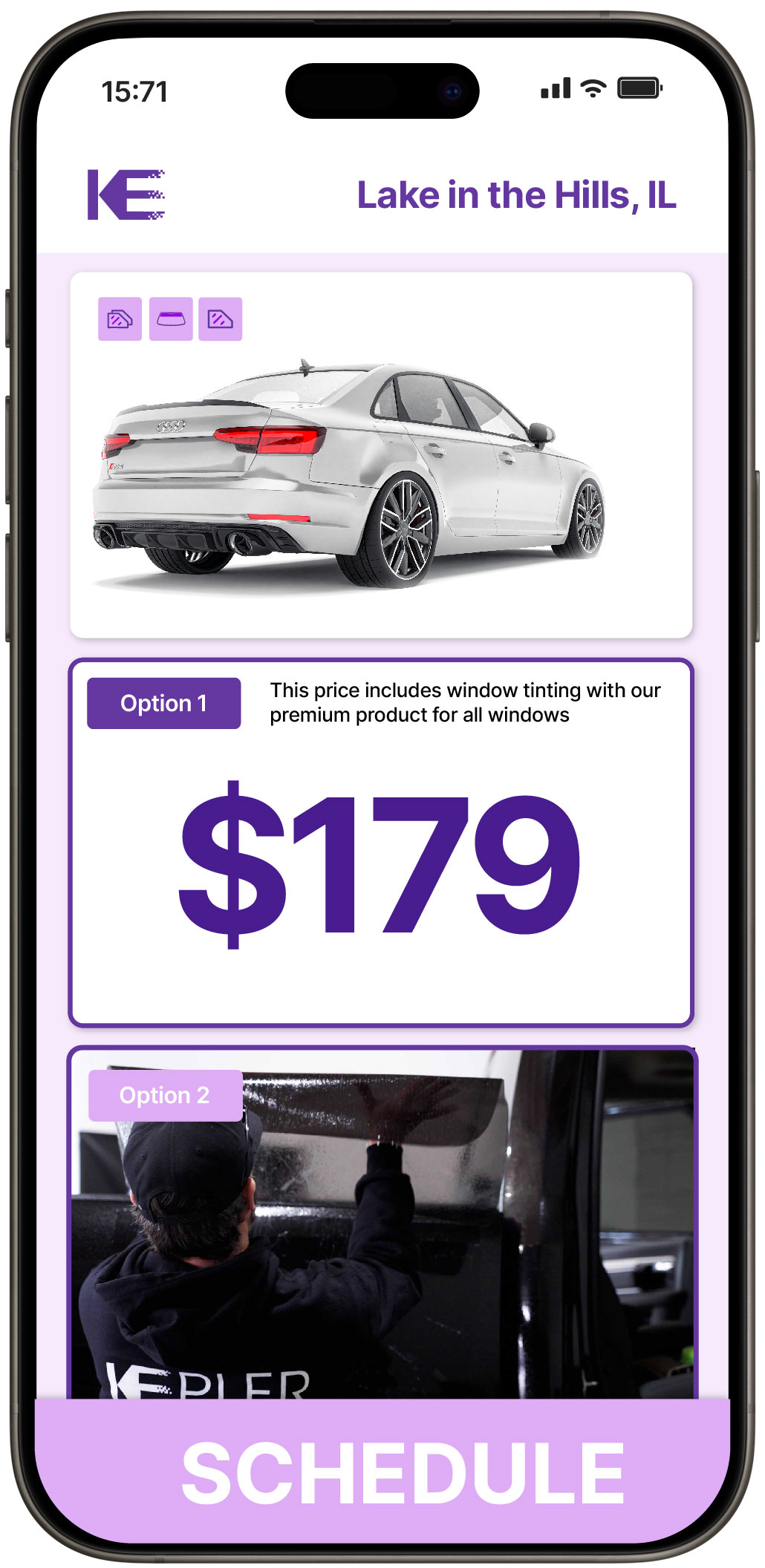View Affordable Car Window Tinting Prices in Lake in the Hills, Illinois