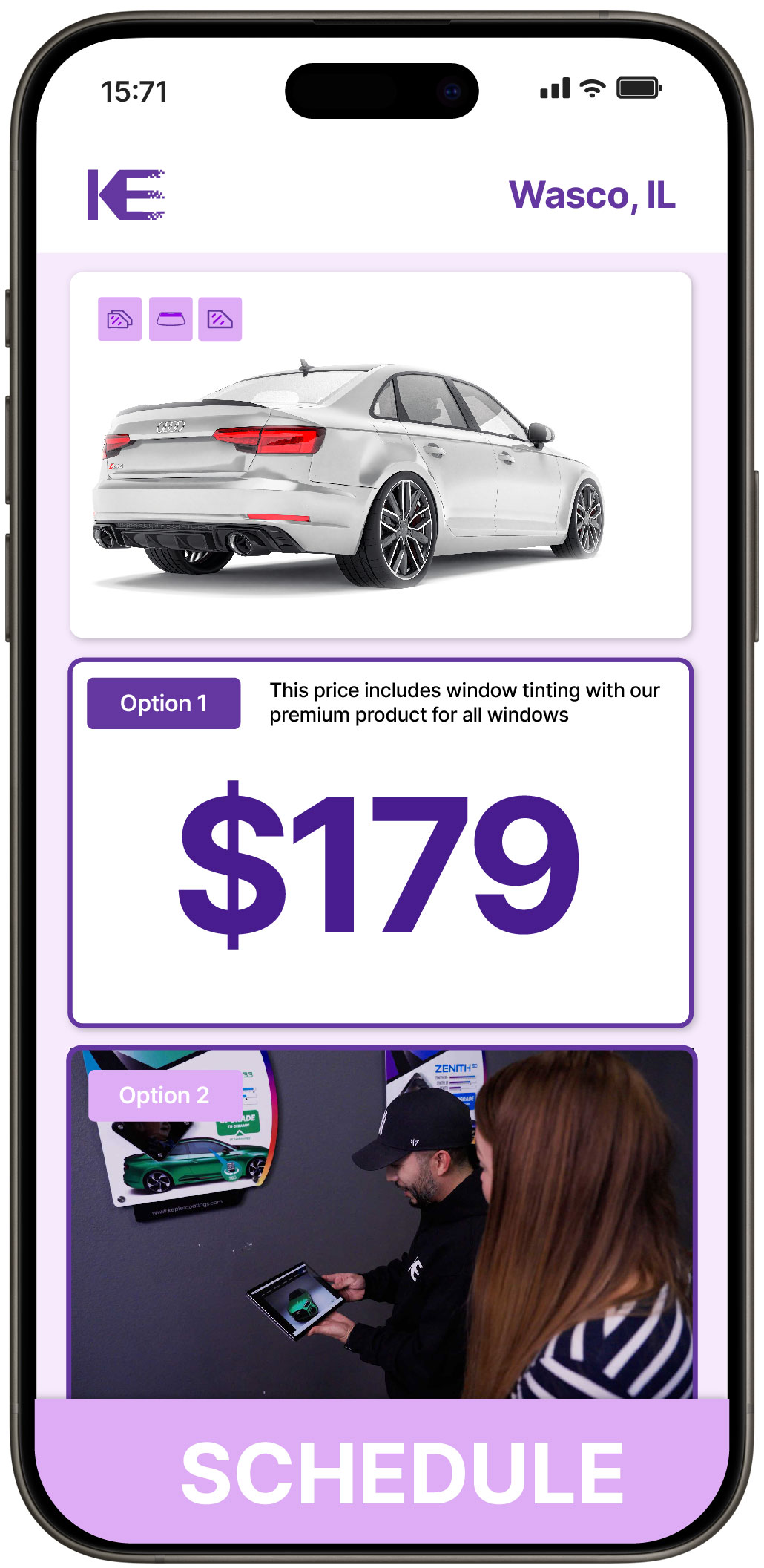View Competitive Car Window Tinting Costs in Wasco, Illinois