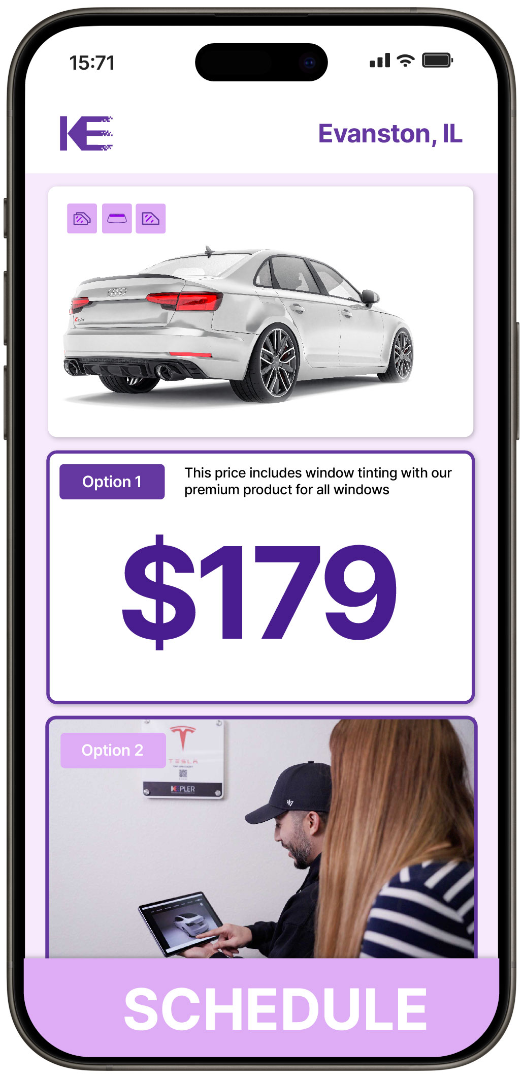 View Competitive Car Window Tinting Rates in Evanston, Illinois