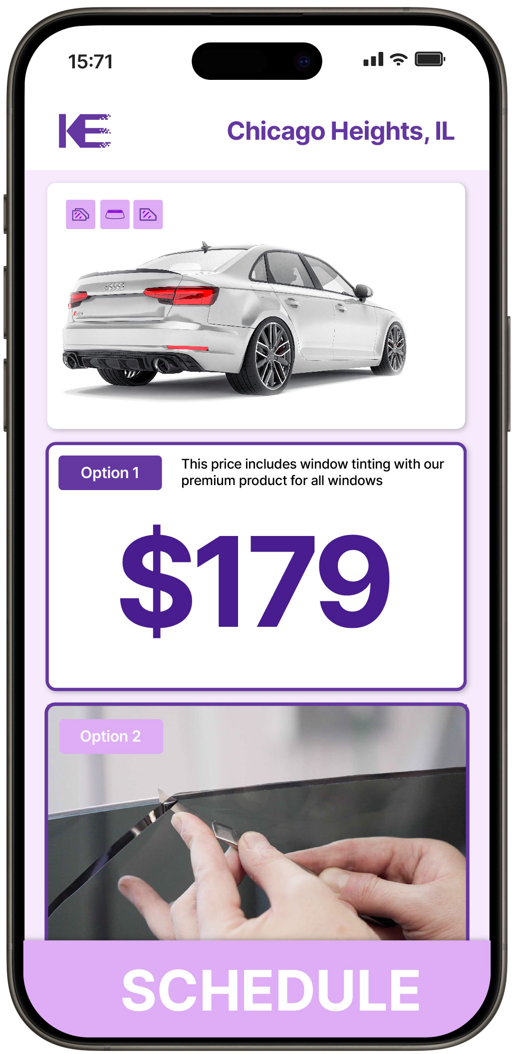 View Affordable Car Window Tinting Rates in Chicago Heights, Illinois