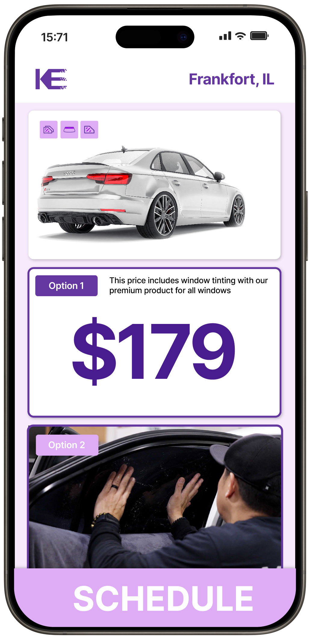 View Competitive Car Window Tinting Costs in Frankfort, Illinois