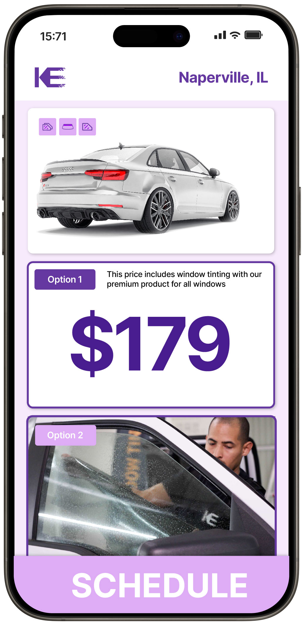 View Competitive Car Window Tinting Prices in Naperville, Illinois