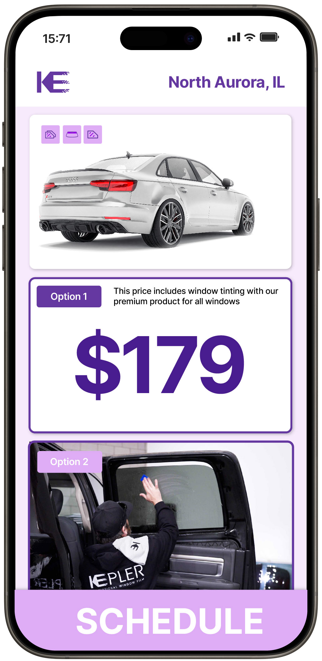 View Competitive Car Window Tinting Rates in North Aurora, Illinois