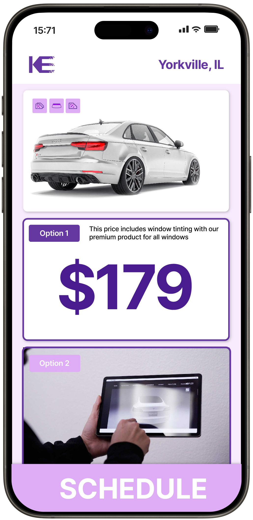 View Affordable Car Window Tinting Costs in Yorkville, Illinois