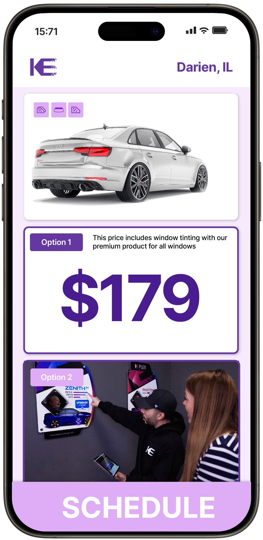 View Competitive Car Window Tinting Costs in Darien, Illinois