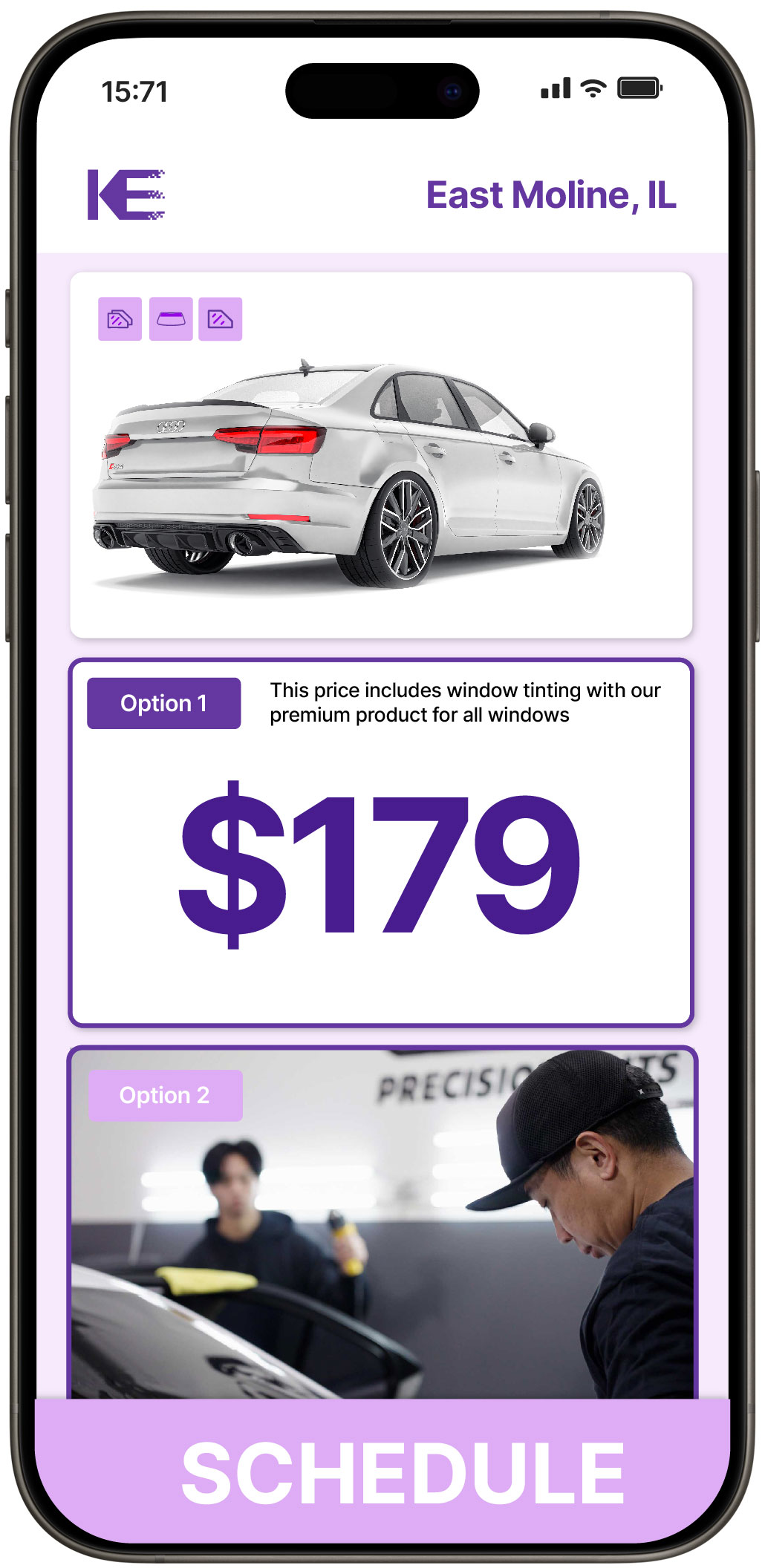 View Affordable Car Window Tinting Rates in East Moline, Illinois