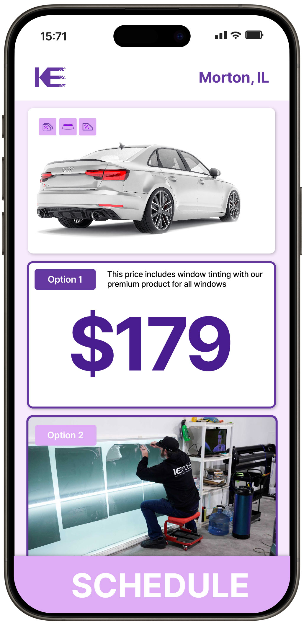 View Affordable Car Window Tinting Prices in Morton, Illinois