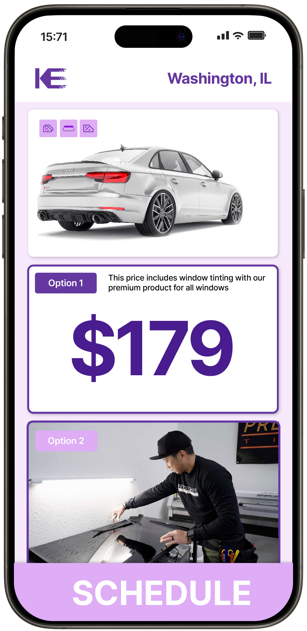 View Competitive Car Window Tinting Prices in Washington, Illinois