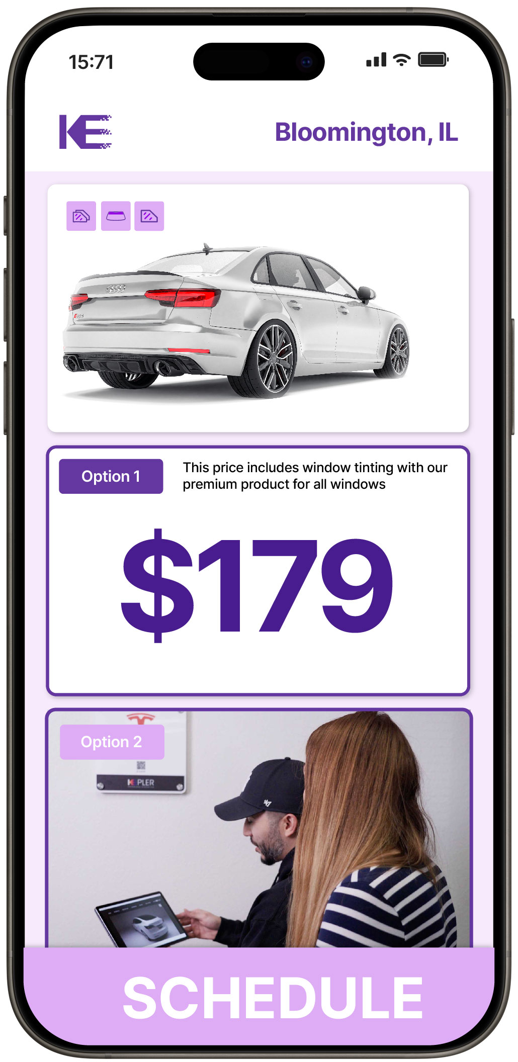 View Reasonable Car Window Tinting Prices in Bloomington, Illinois