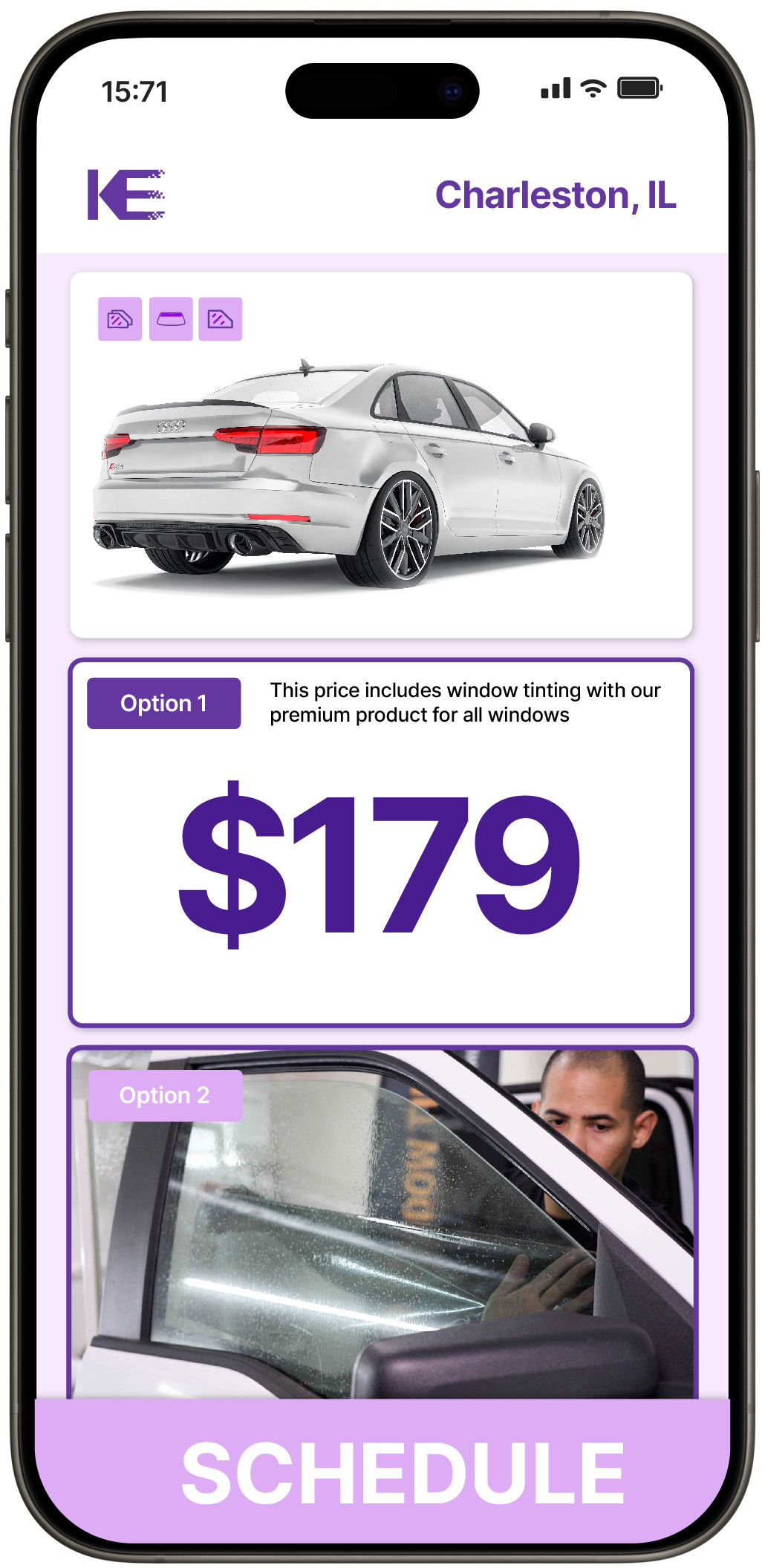 View Competitive Car Window Tinting Prices in Charleston, Illinois