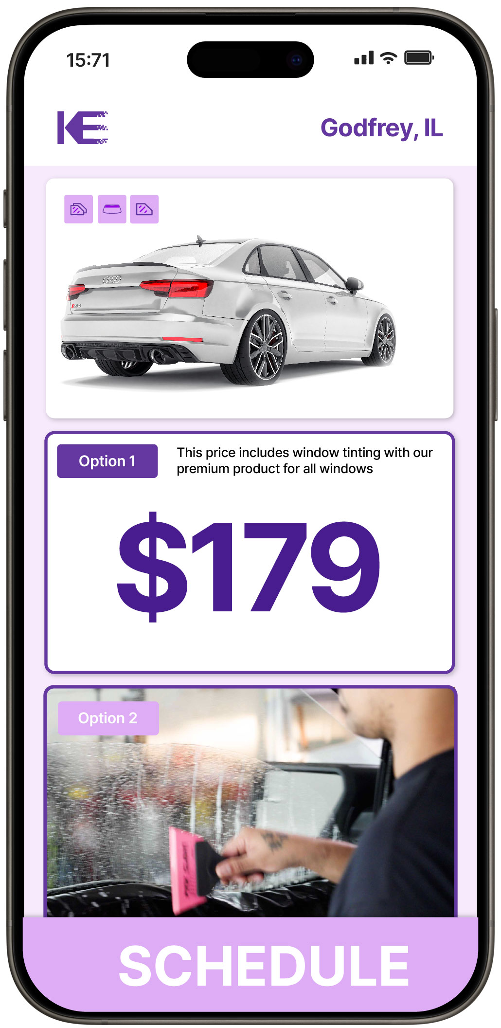 View Reasonable Car Window Tinting Prices in Godfrey, Illinois