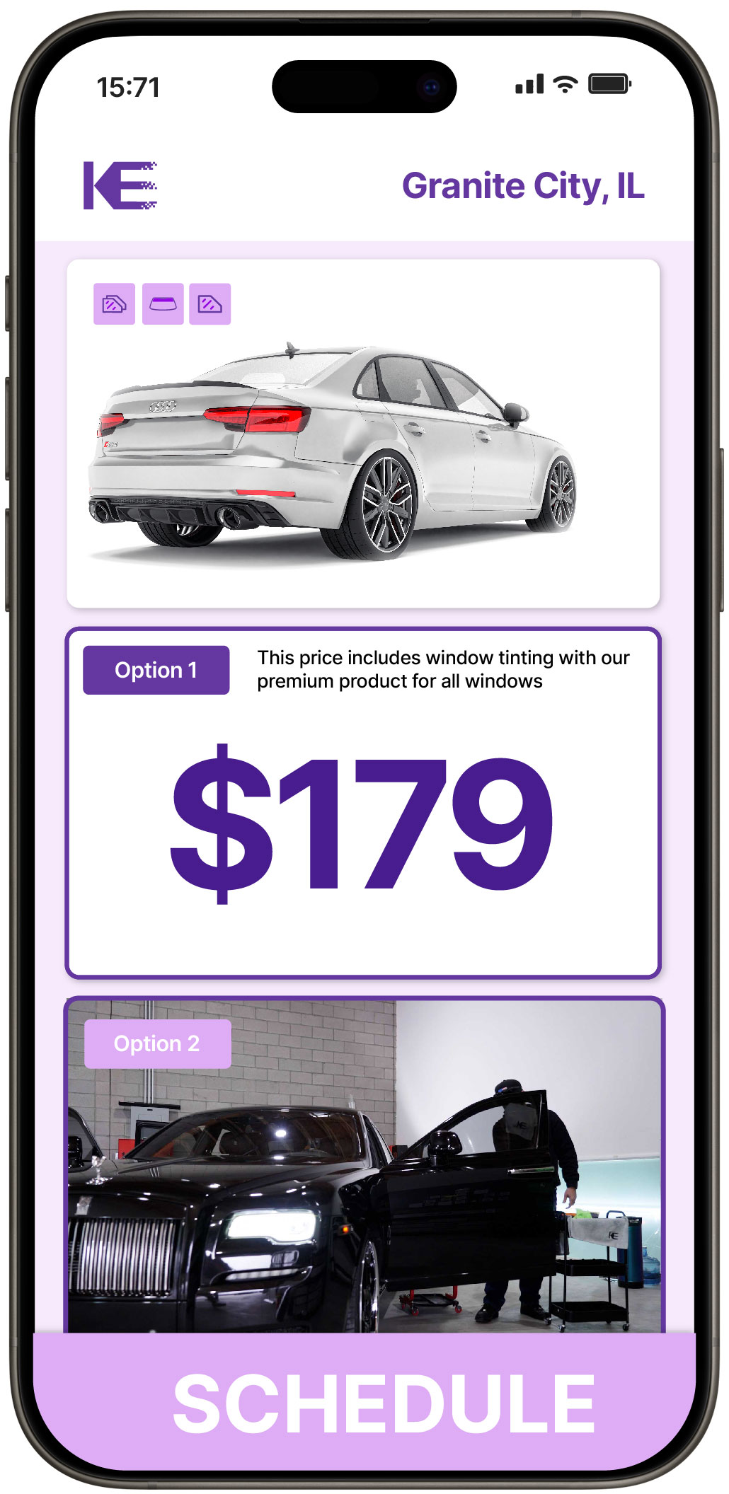 View Competitive Car Window Tinting Prices in Granite City, Illinois
