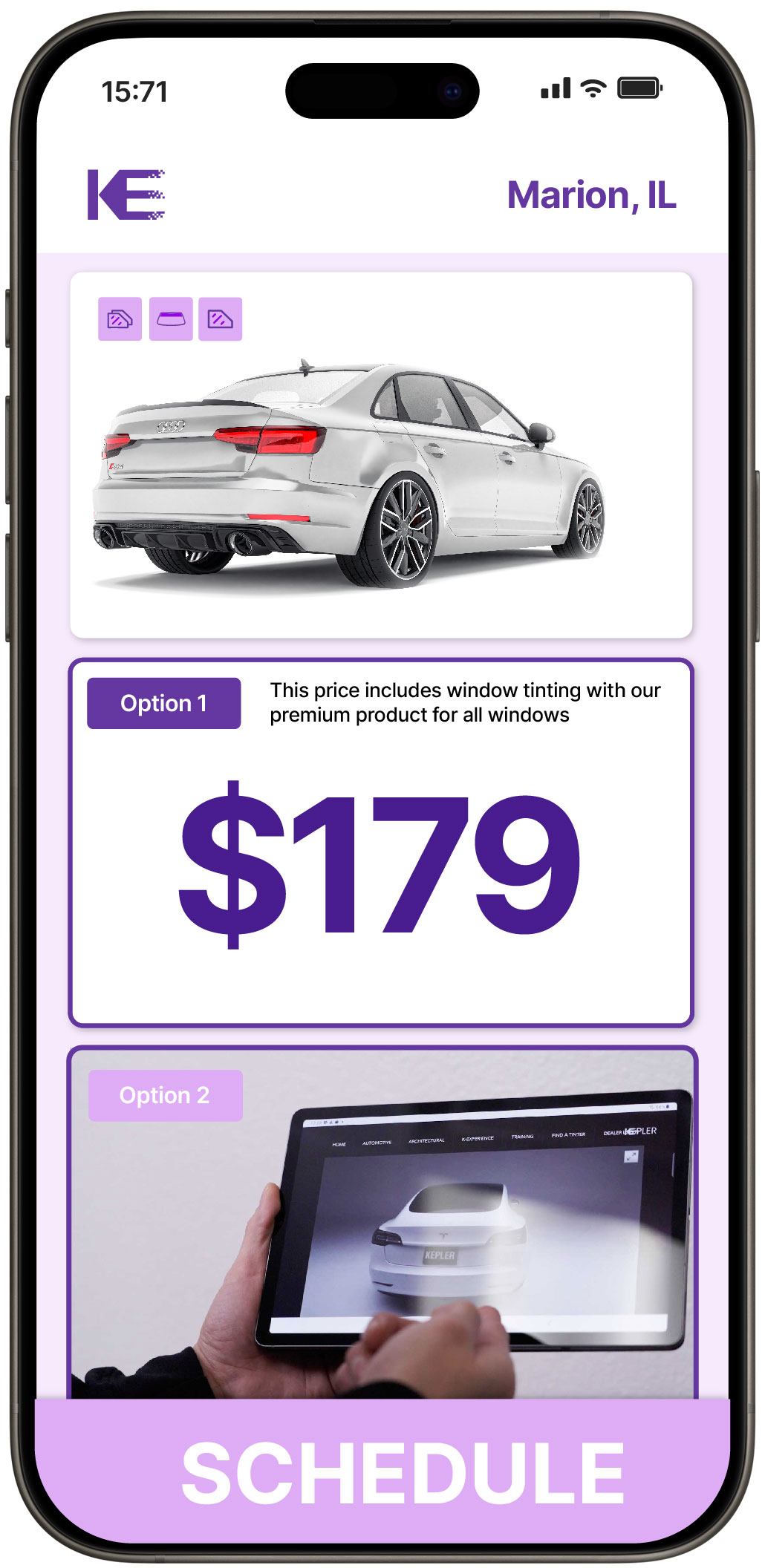View Reasonable Car Window Tinting Rates in Marion, Illinois