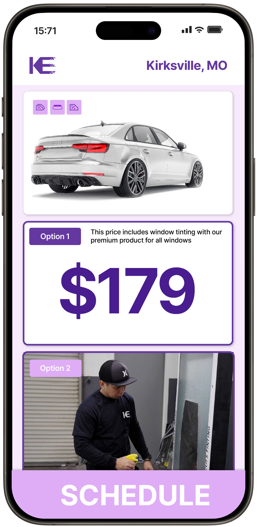 View Competitive Car Window Tinting Prices in Kirksville, Missouri