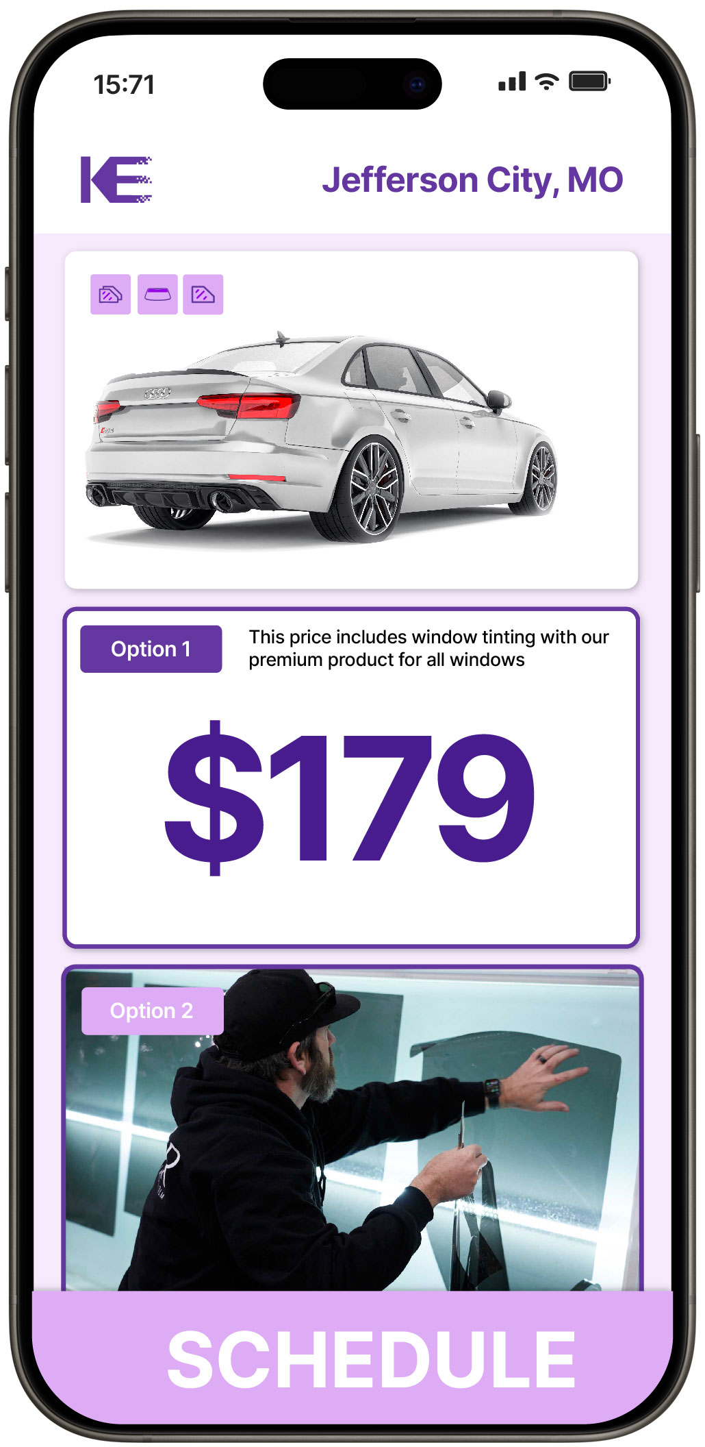 View Competitive Car Window Tinting Rates in Jefferson City, Missouri