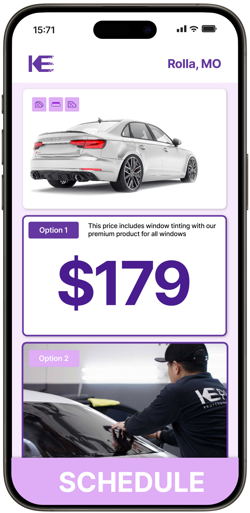 View Competitive Car Window Tinting Prices in Rolla, Missouri