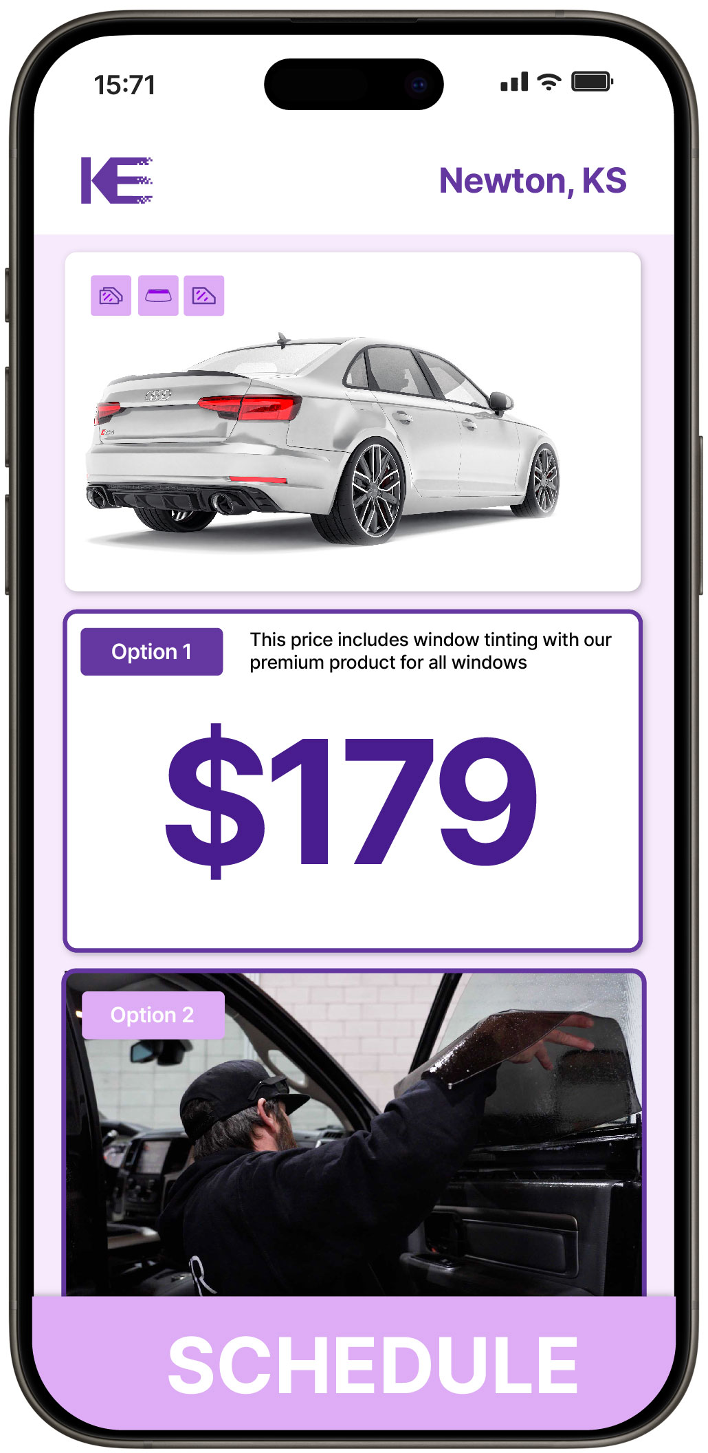 View Competitive Car Window Tinting Rates in Newton, Kansas