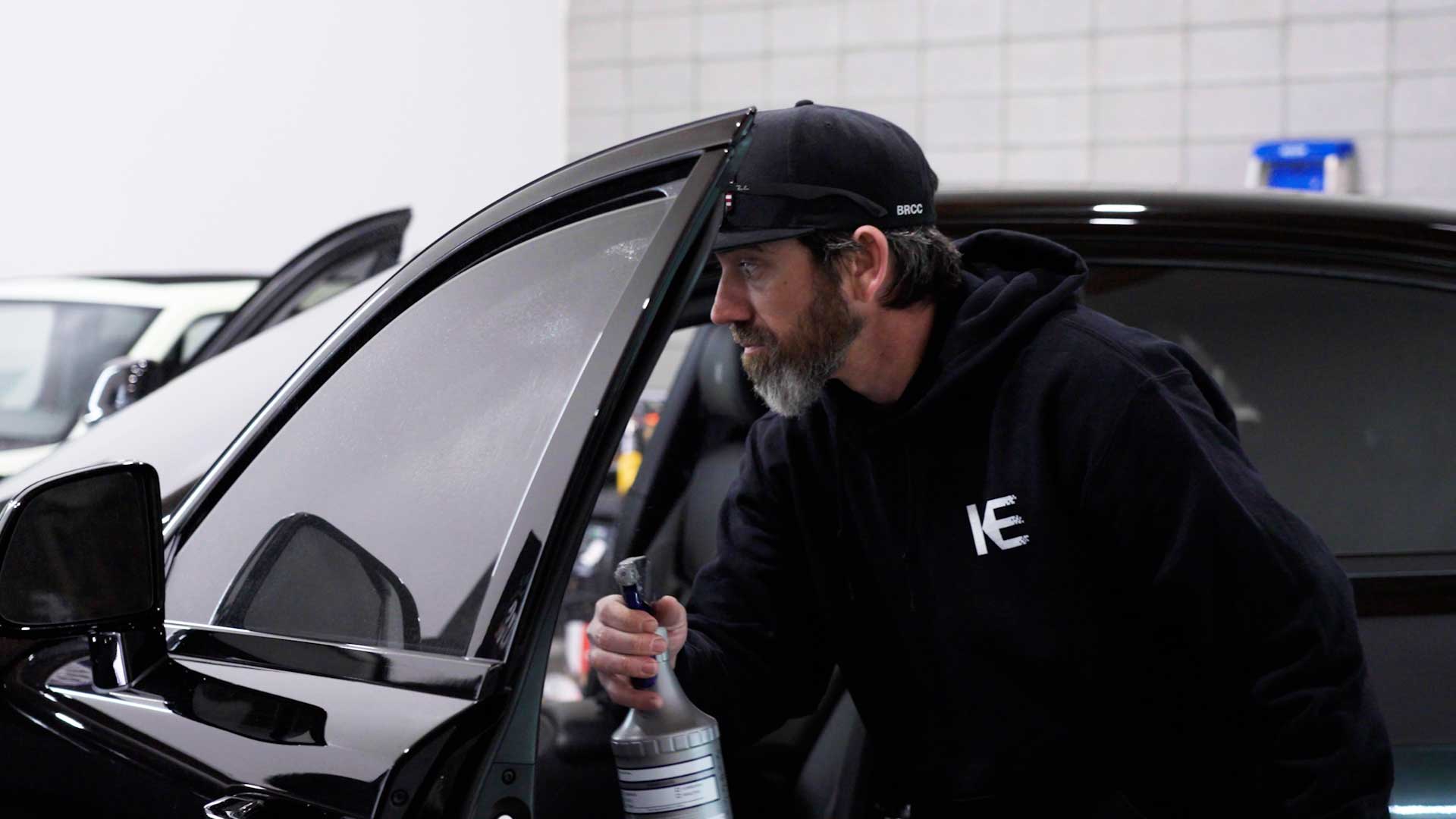 Professional Automotive Window Tinting preparation in Gretna