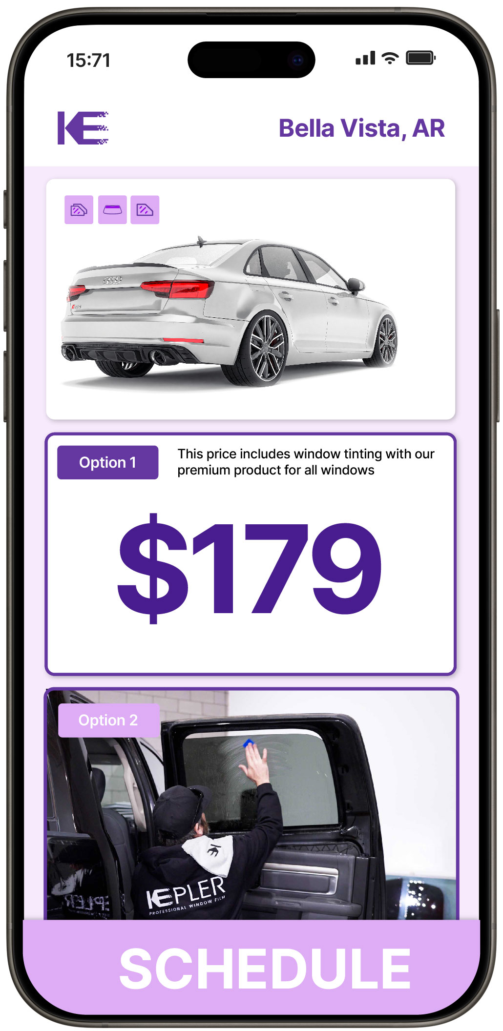 View Affordable Car Window Tinting Rates in Bella Vista, Arkansas