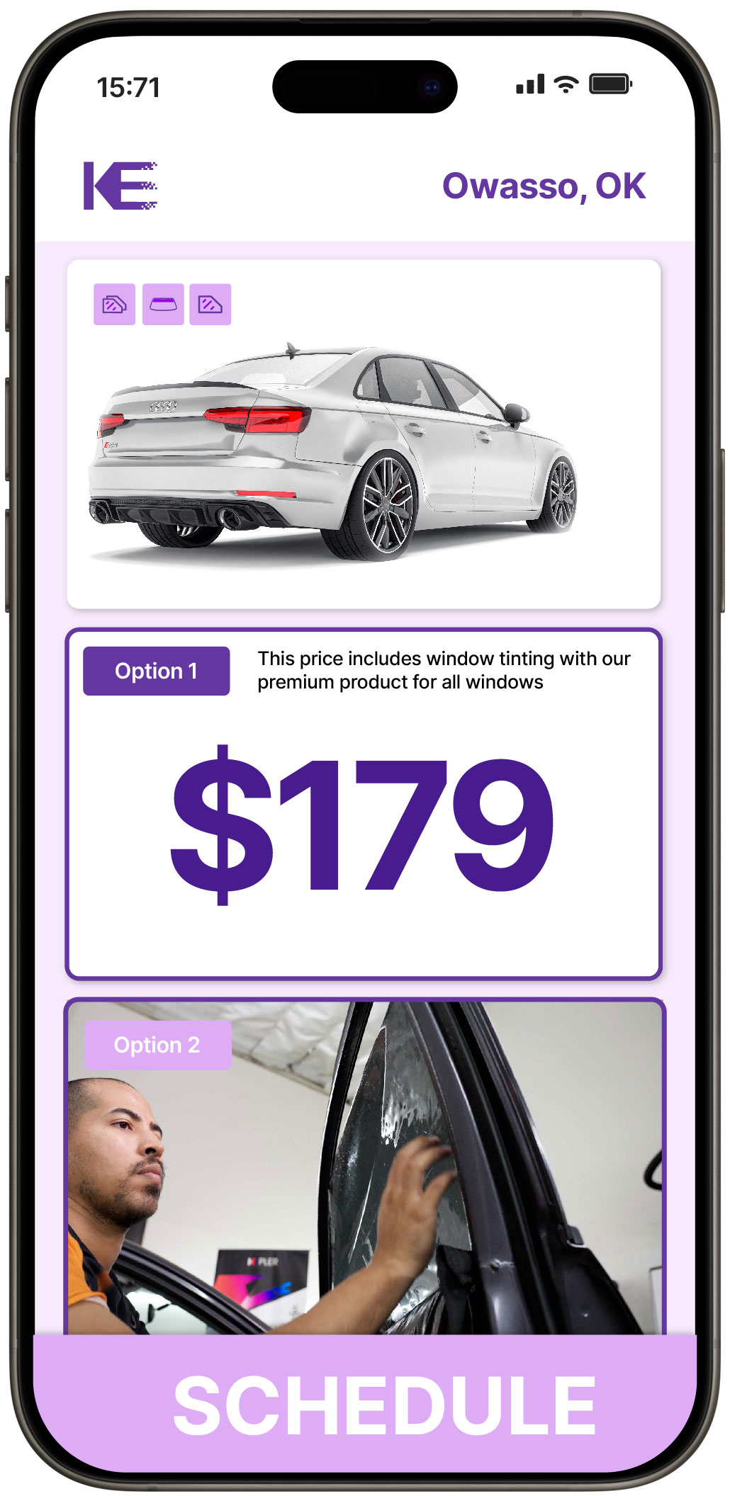 View Competitive Car Window Tinting Rates in Owasso, Oklahoma