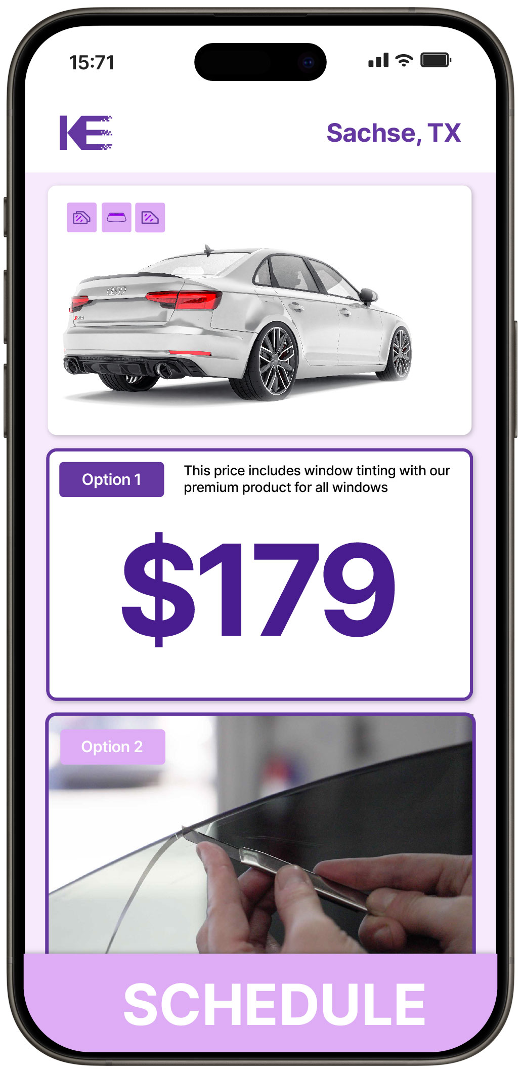 View Competitive Car Window Tinting Rates in Sachse, Texas