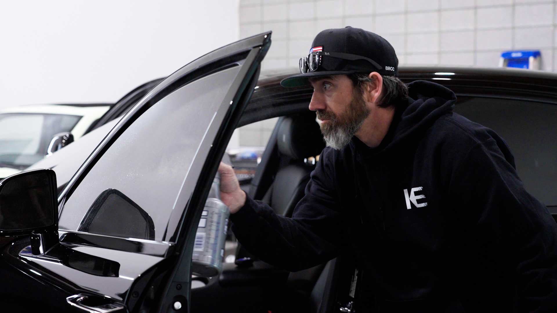Skilled Vehicle Window Tinting preparation in Bryan