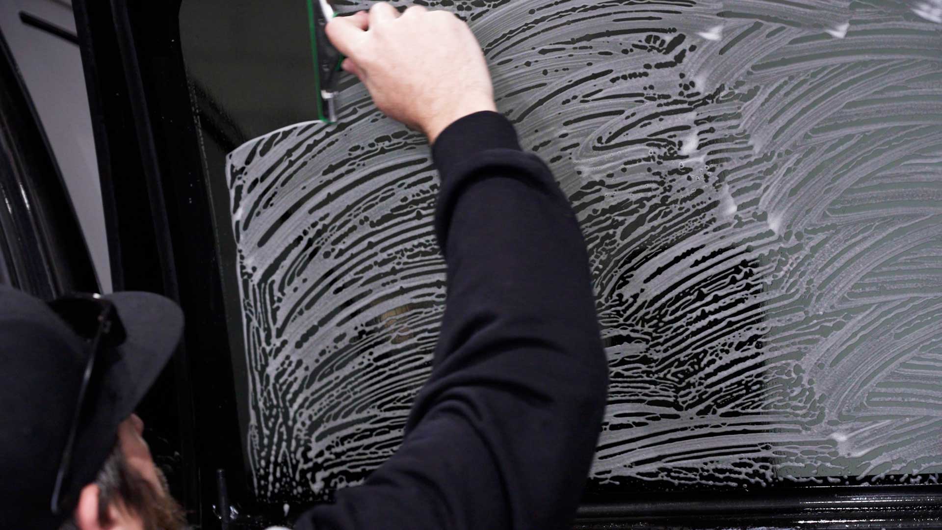 Professional Vehicle Window Tint preparation in San Dimas