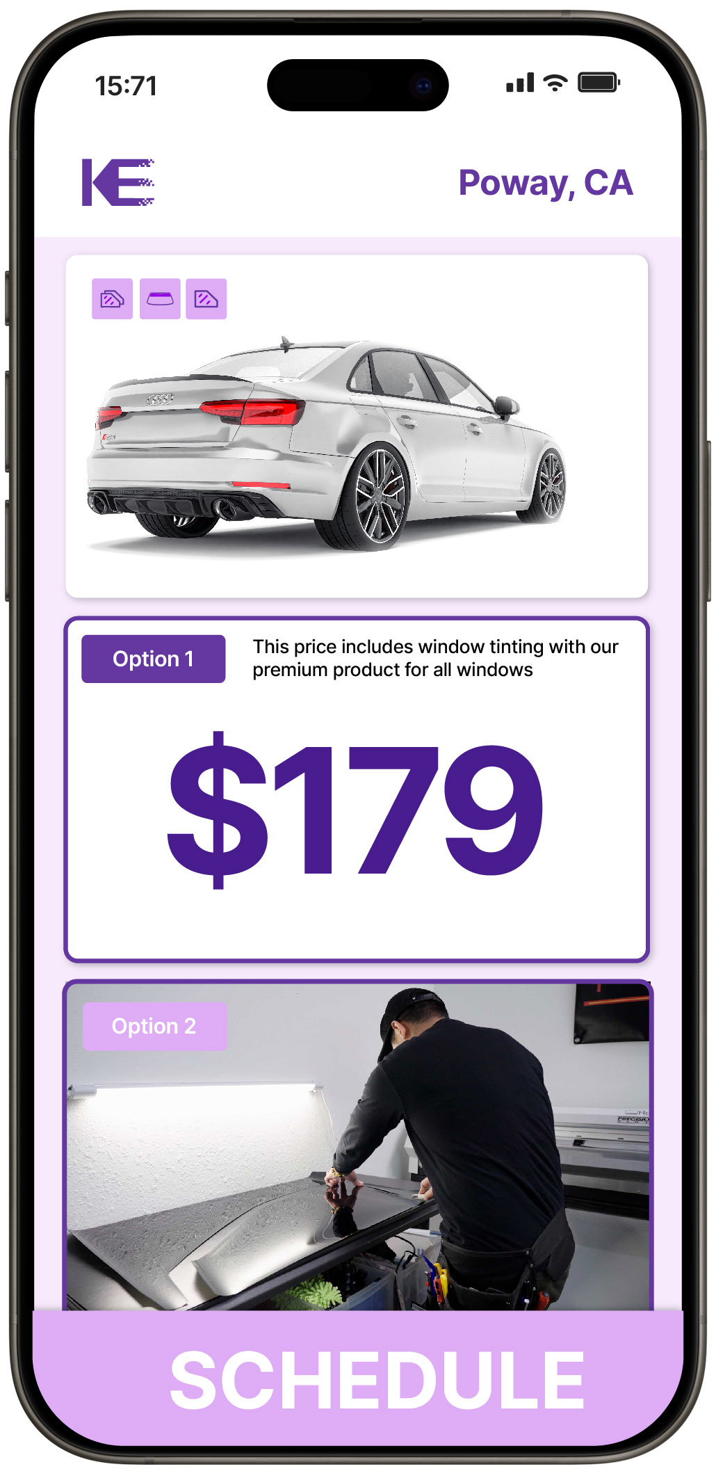 View Competitive Car Window Tinting Rates in Poway, California