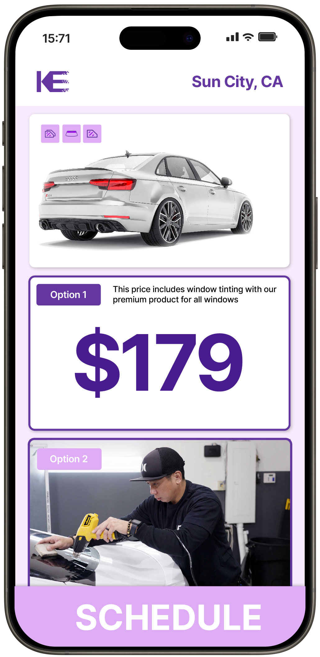 View Reasonable Car Window Tinting Rates in Sun City, California