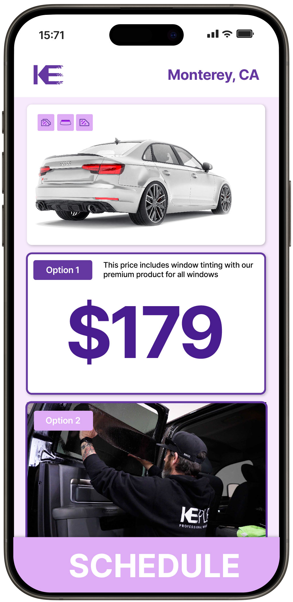 View Affordable Car Window Tinting Prices in Monterey, California